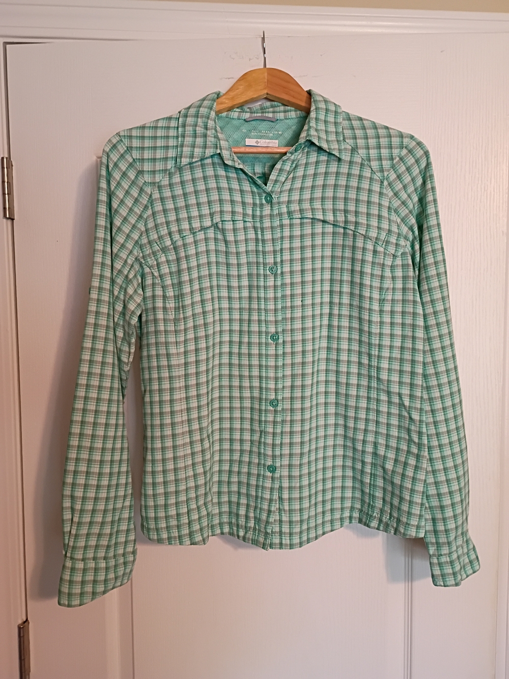 Sun Protection Performance Light Weight Green Plaid 💚